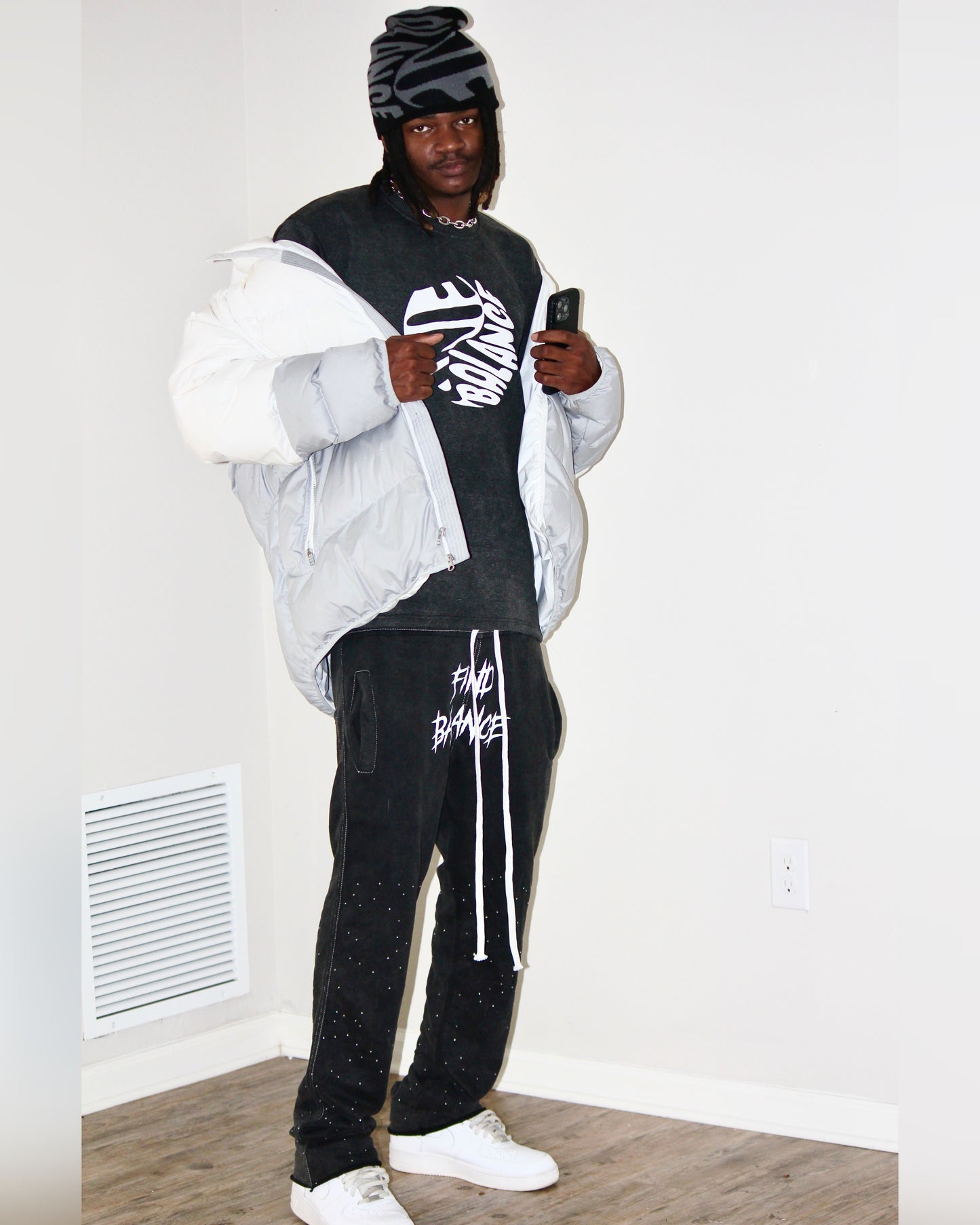 Find Balance Rhinestone Sweatpants